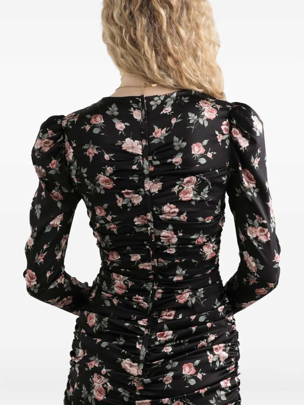 Dolce & Gabbana Women Short Floral Ruffled Dress DOLCE & GABBANA
