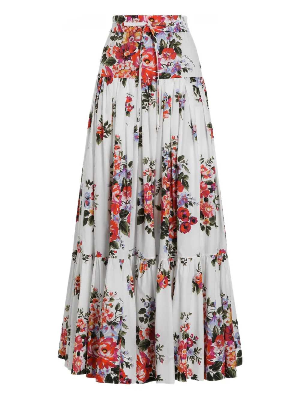 Dolce & Gabbana Women Floral Drawstring Skirt DOLCE & GABBANA