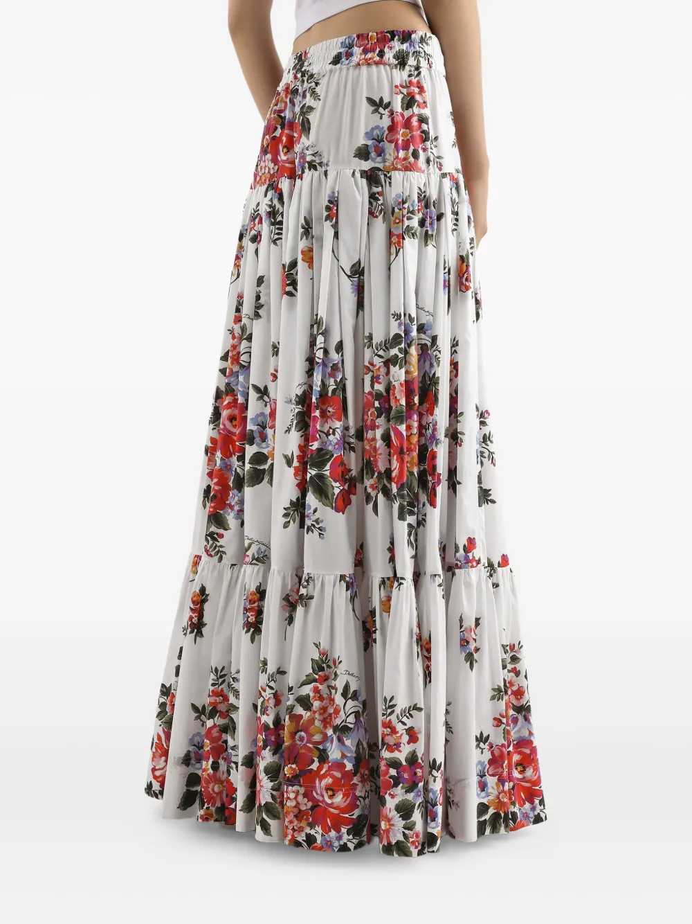 Dolce & Gabbana Women Floral Drawstring Skirt DOLCE & GABBANA