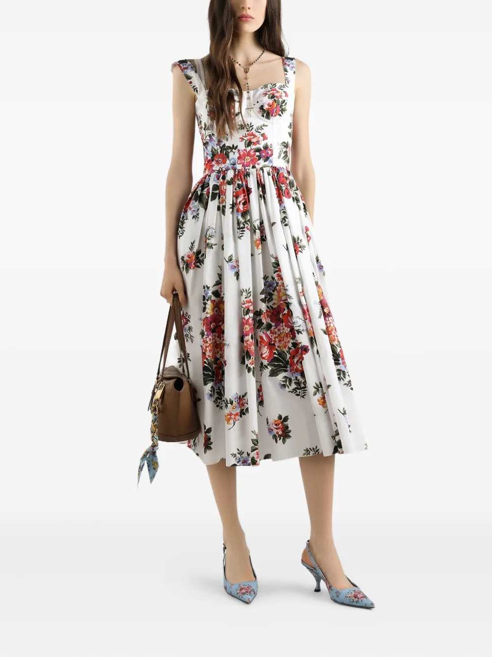 Dolce & Gabbana Women Floral Midi Dress DOLCE & GABBANA