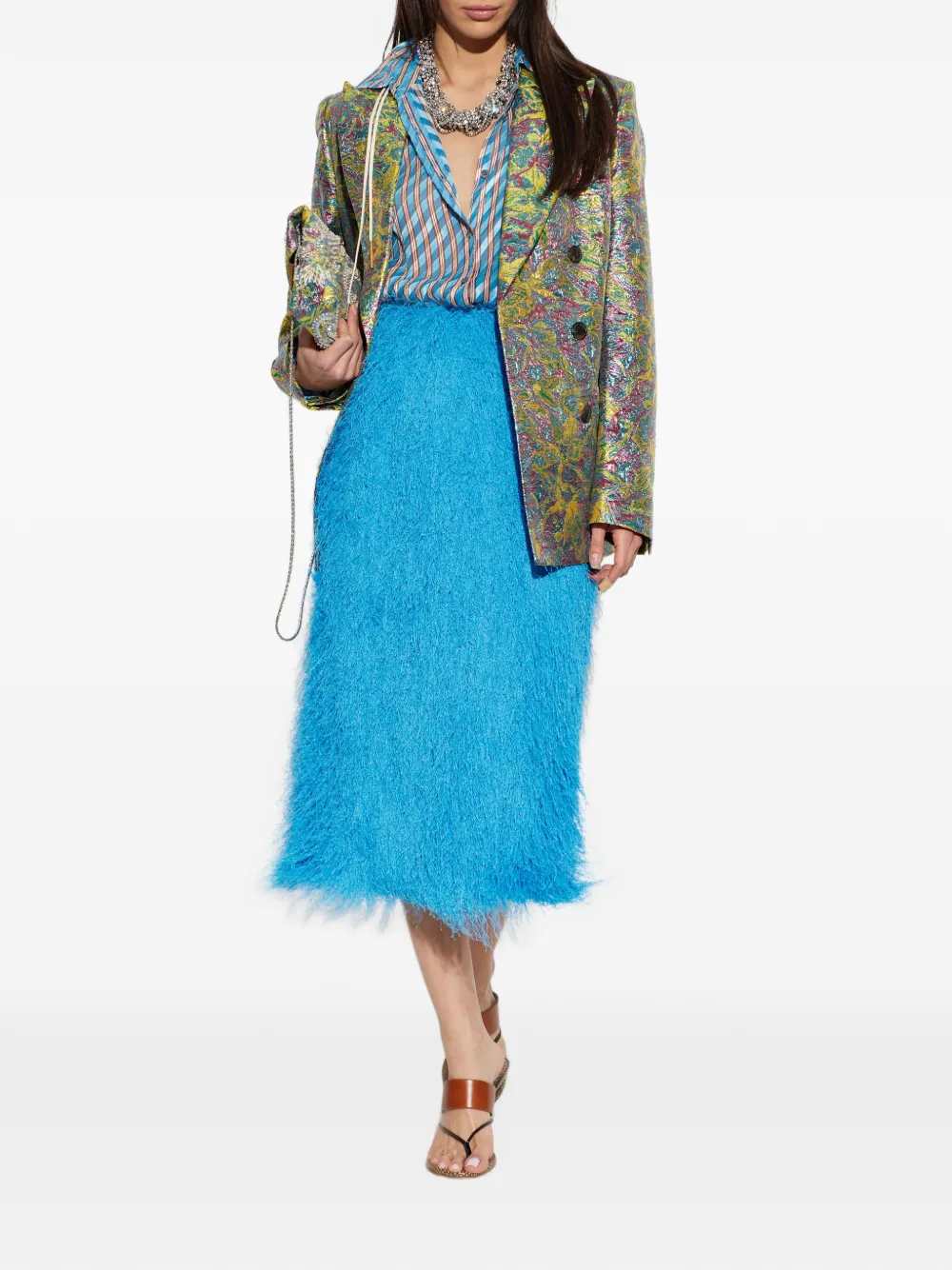 Dries Van Noten Women Midi Skirt With Fringes DRIES VAN NOTEN