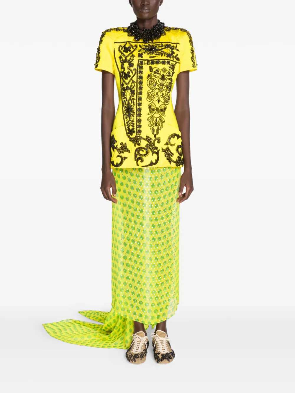Dries Van Noten Women Long Silk Skirt With A Decorative Pattern DRIES VAN NOTEN