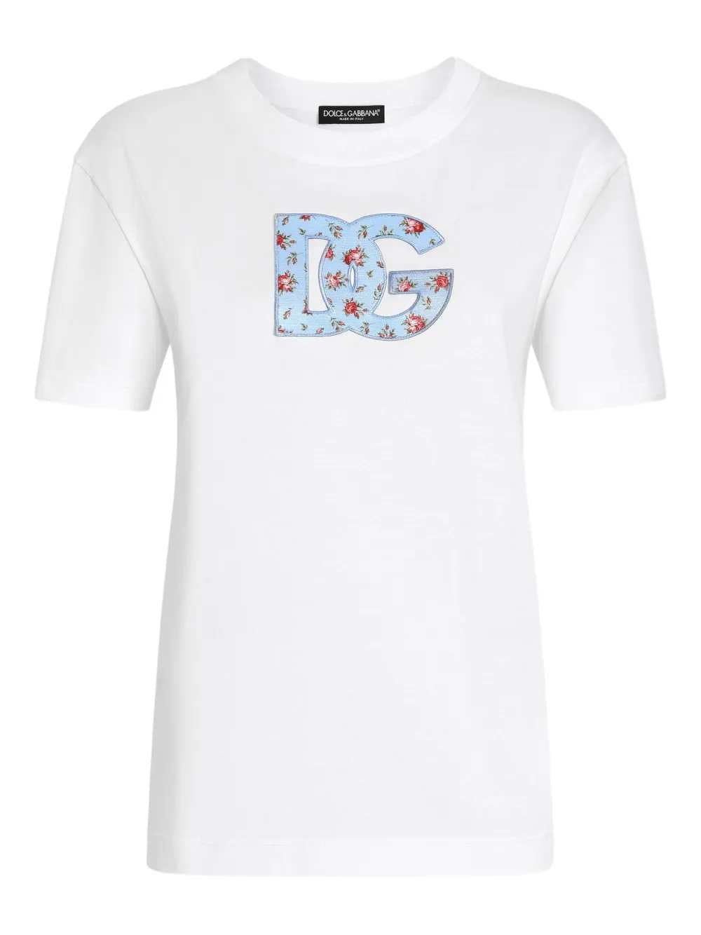 Dolce & Gabbana Women T-Shirt With Logo And Floral Detail DOLCE & GABBANA