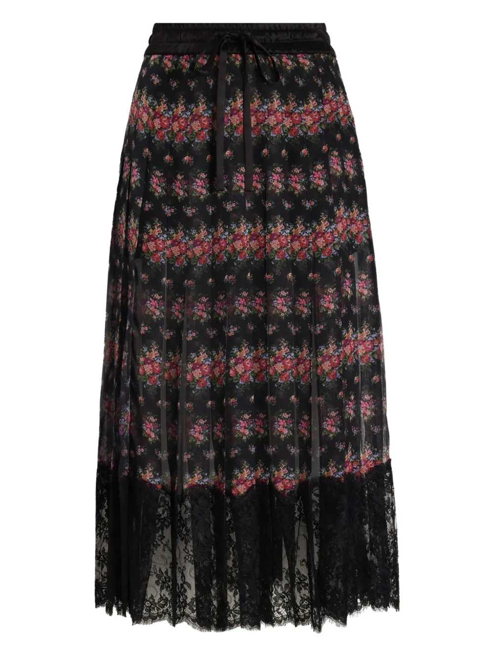 Dolce & Gabbana Women Floral Lace Midi Skirt DOLCE & GABBANA