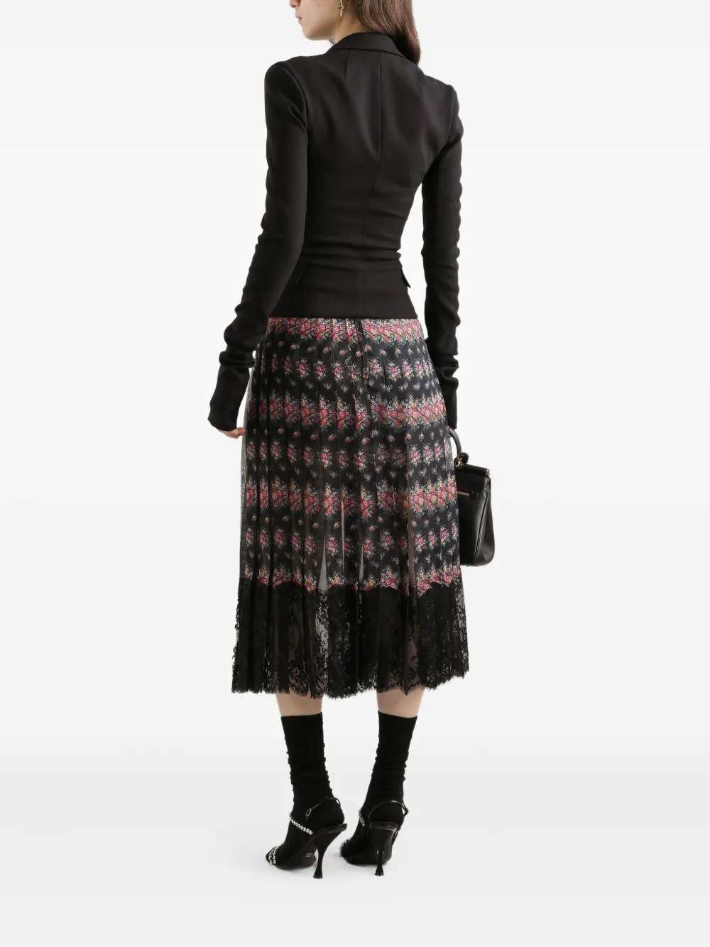 Dolce & Gabbana Women Floral Lace Midi Skirt DOLCE & GABBANA