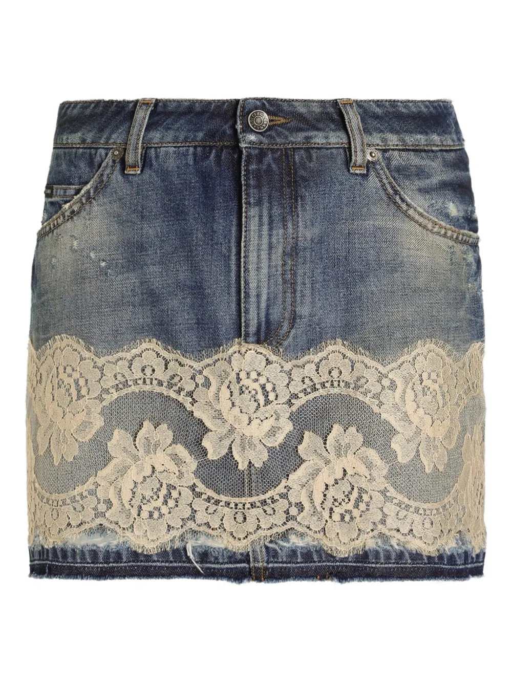 Dolce & Gabbana Women Miniskirt With Lace Inserts DOLCE & GABBANA