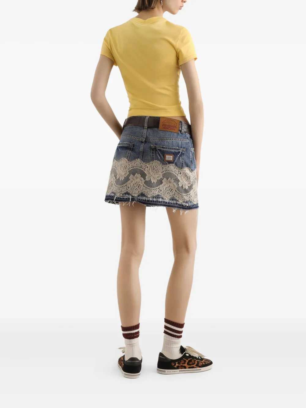 Dolce & Gabbana Women Miniskirt With Lace Inserts DOLCE & GABBANA