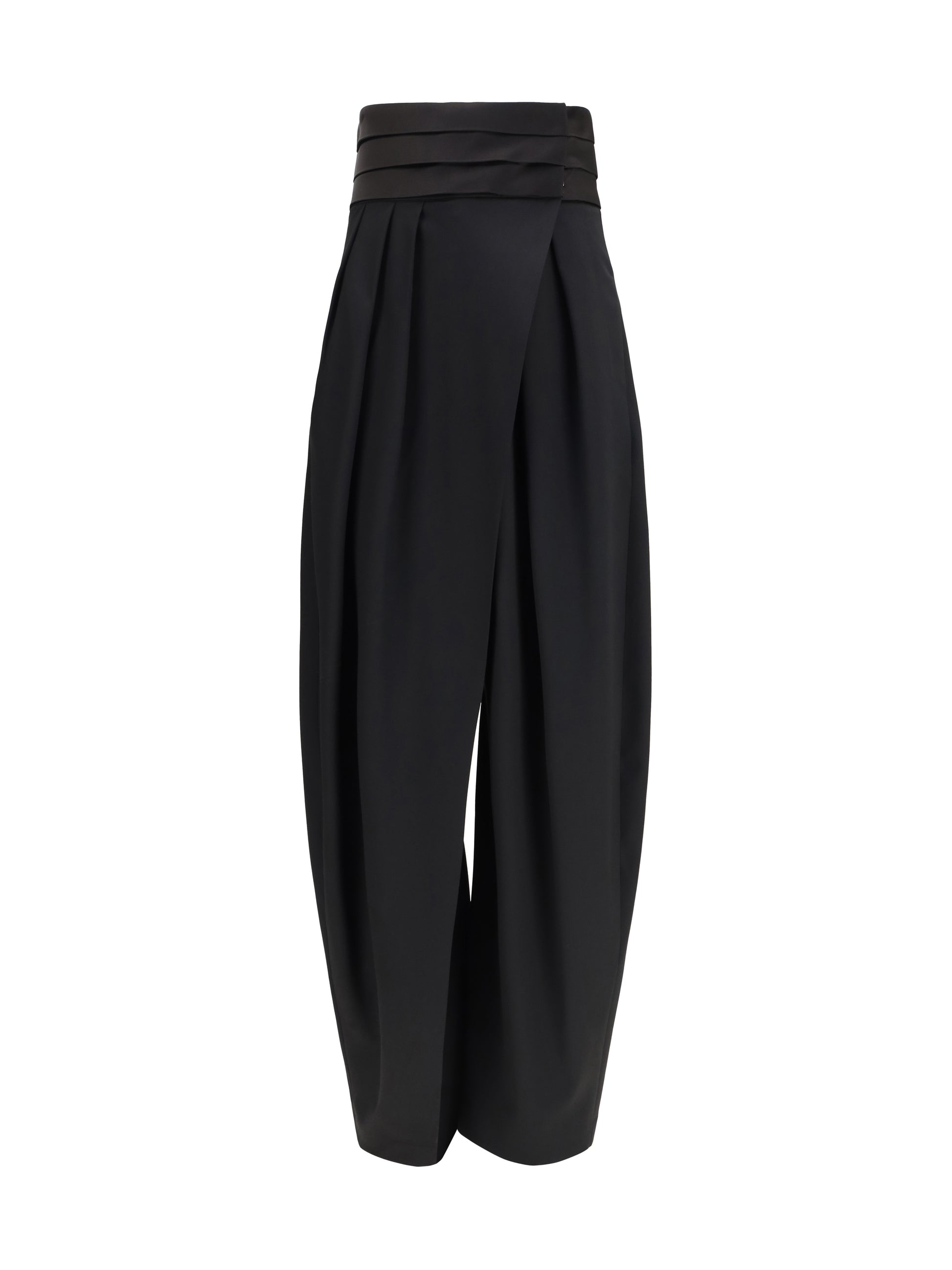 Alaïa Women Rounded Tuxedo Wool Pants ALAIA