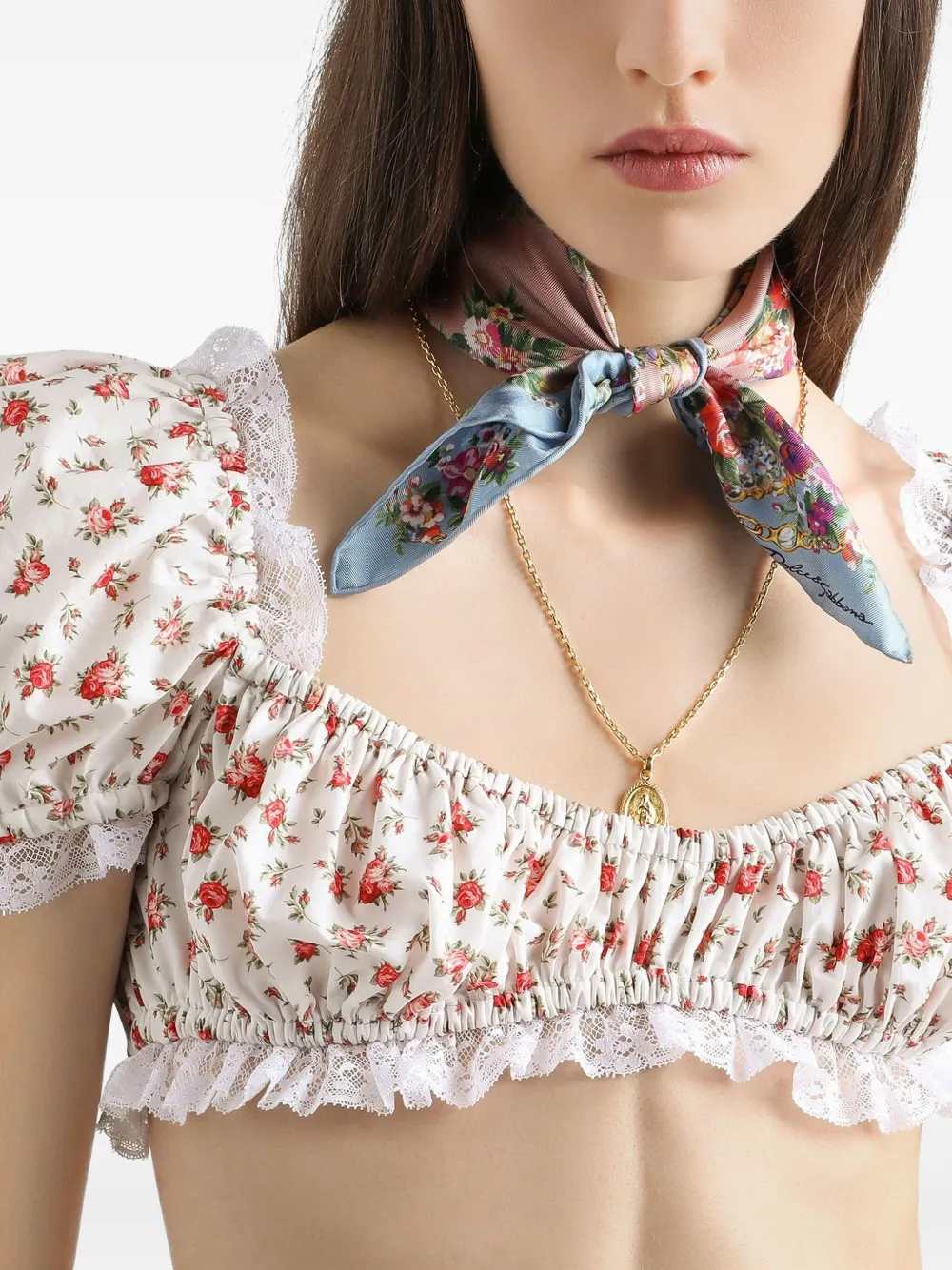 Dolce & Gabbana Women Floral Crop Top DOLCE & GABBANA