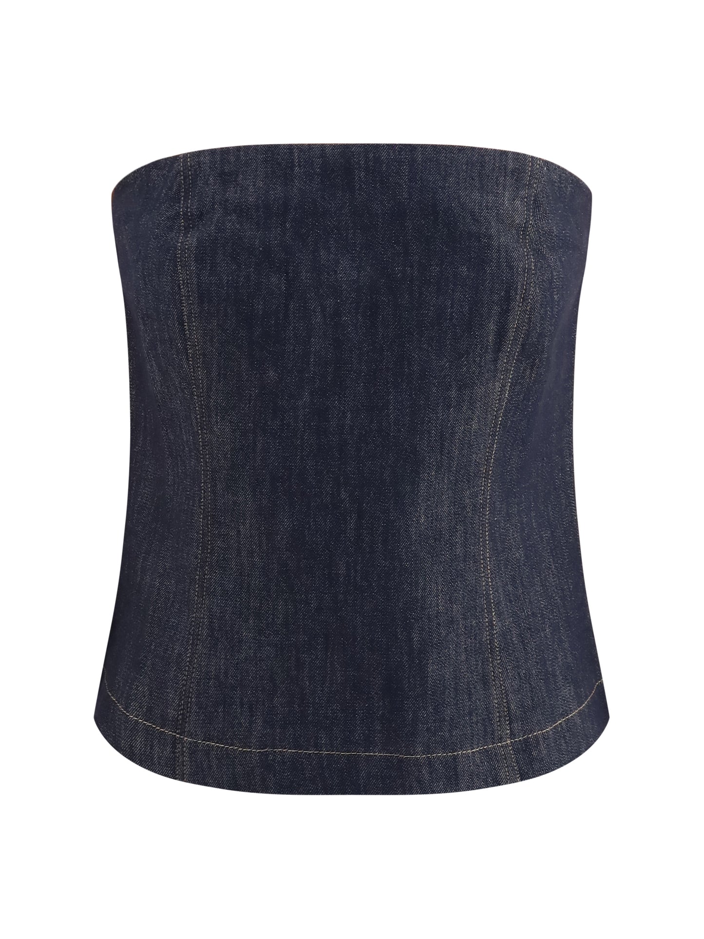 Brunello Cucinelli Women Denim Effect Twill Bandeau Top BRUNELLO CUCINELLI