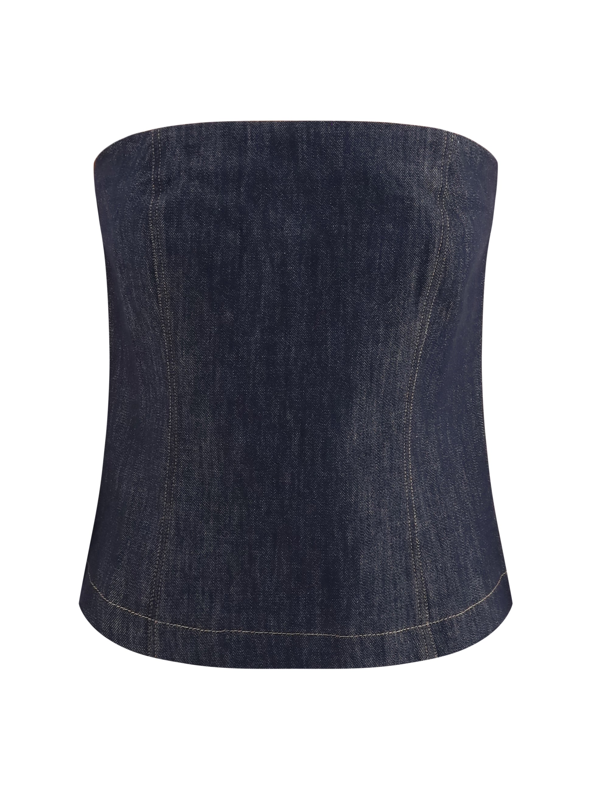 Brunello Cucinelli Women Denim Effect Twill Bandeau Top BRUNELLO CUCINELLI