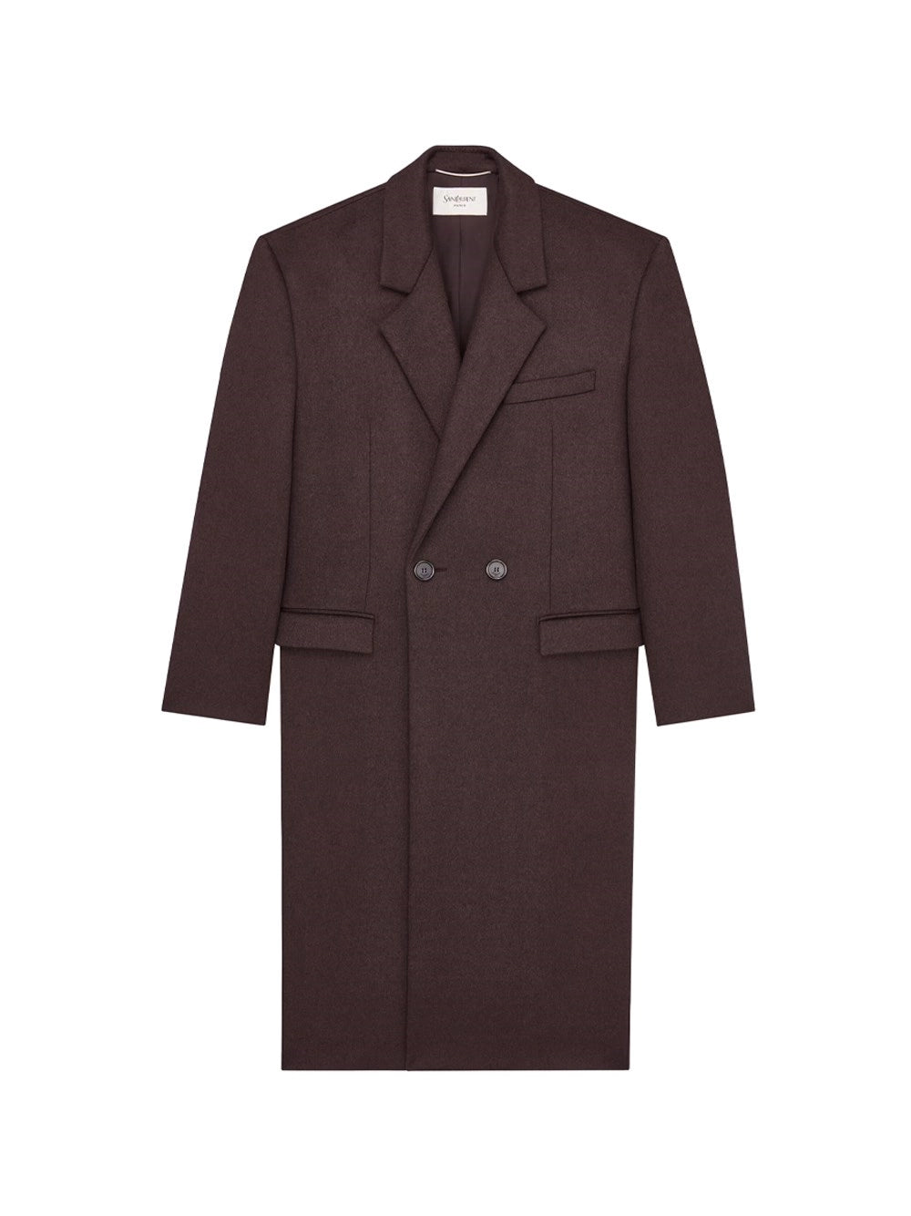 Saint Laurent Men Coat In Double Face Brushed Wool Felt SAINT LAURENT