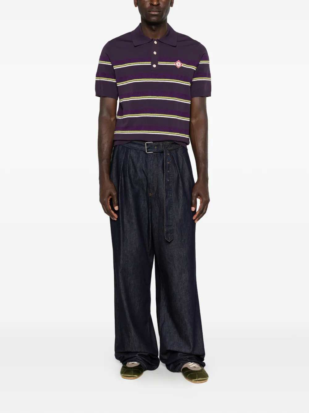 Casablanca Men Striped Polo CASABLANCA
