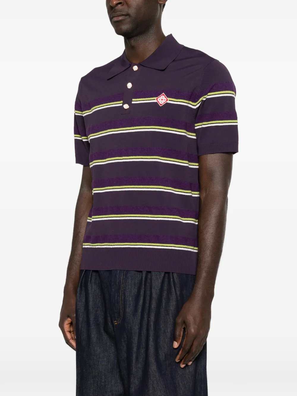 Casablanca Men Striped Polo CASABLANCA