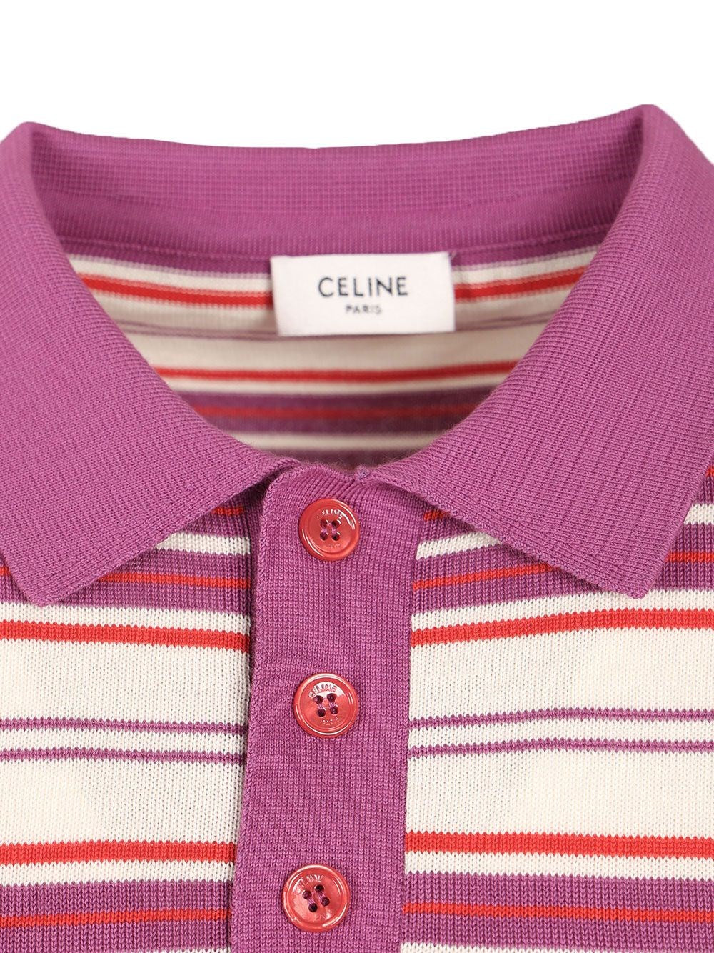 Celine Women Knitted Cotton Polo Shirt CELINE