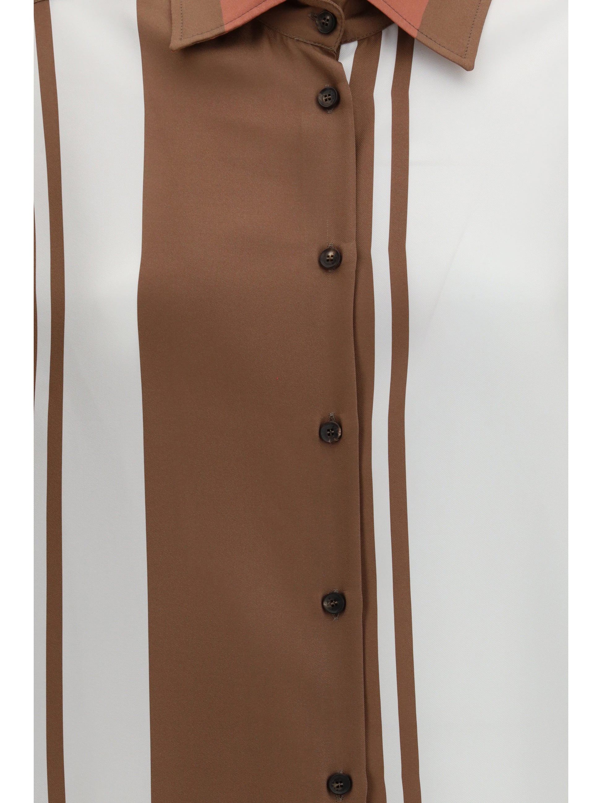 Kiton Women Long Striped Silk Shirt KITON