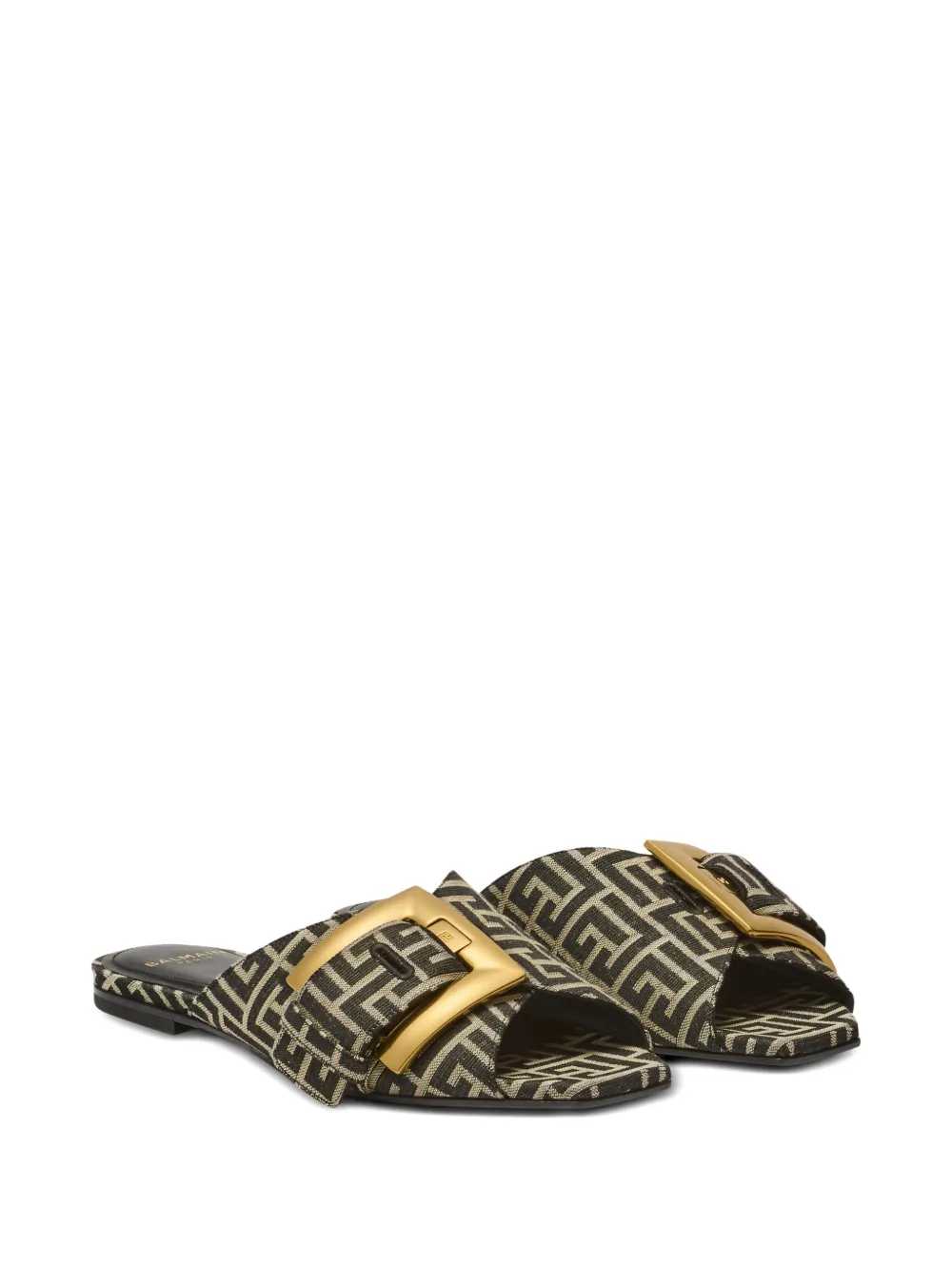 Balmain Women Anthem Monogrammed Sandals BALMAIN