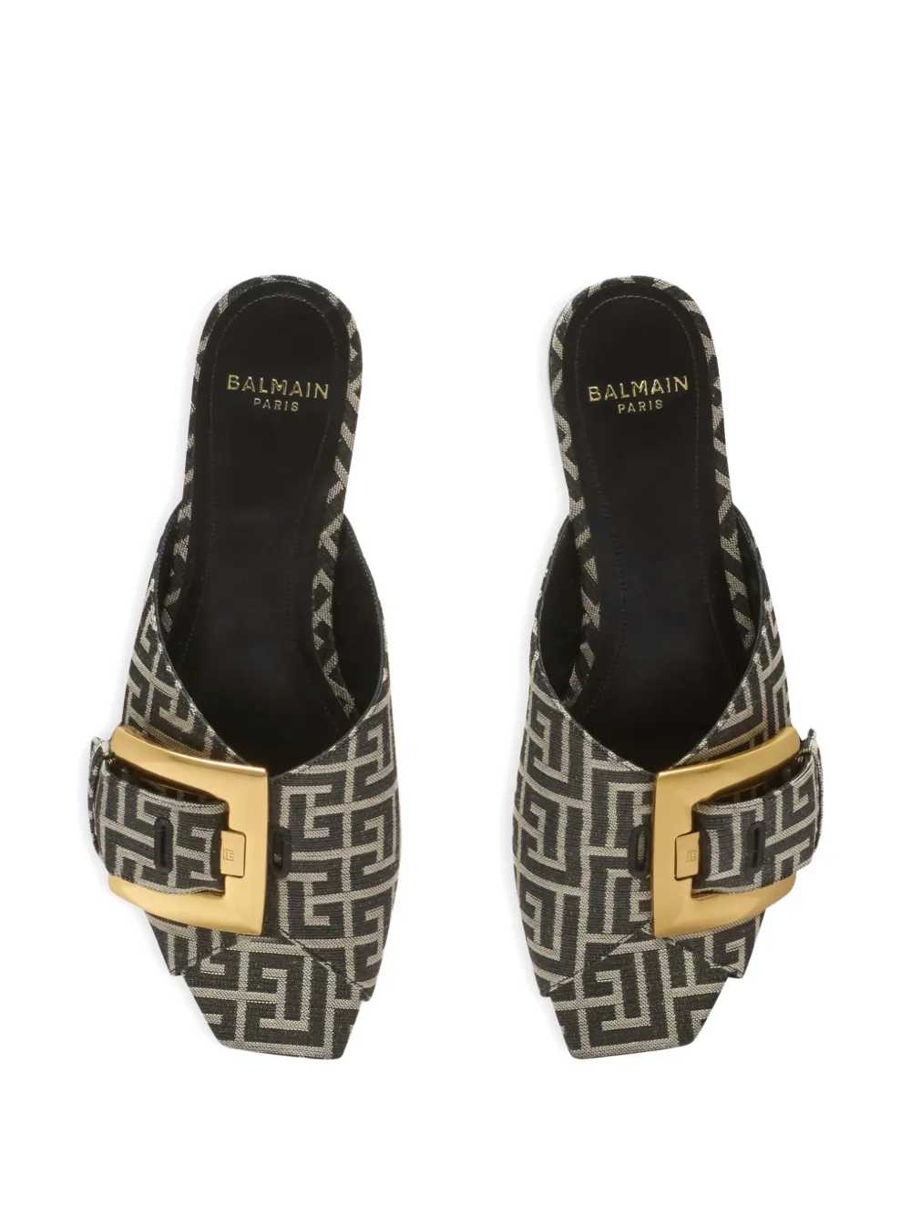 Balmain Women Anthem Monogrammed Sandals BALMAIN