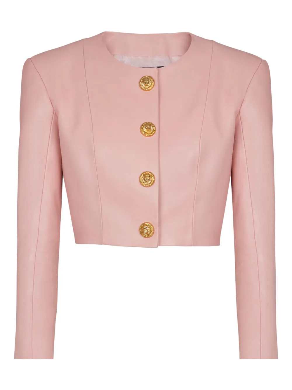 Balmain Women Lambskin Jacket With Buttons BALMAIN