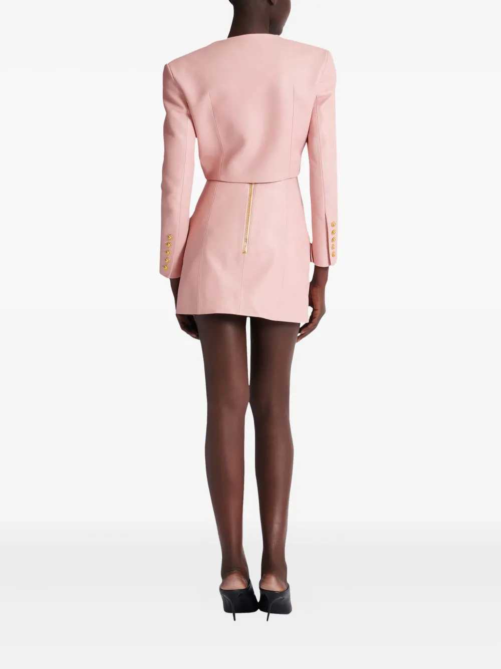 Balmain Women Lambskin Jacket With Buttons BALMAIN