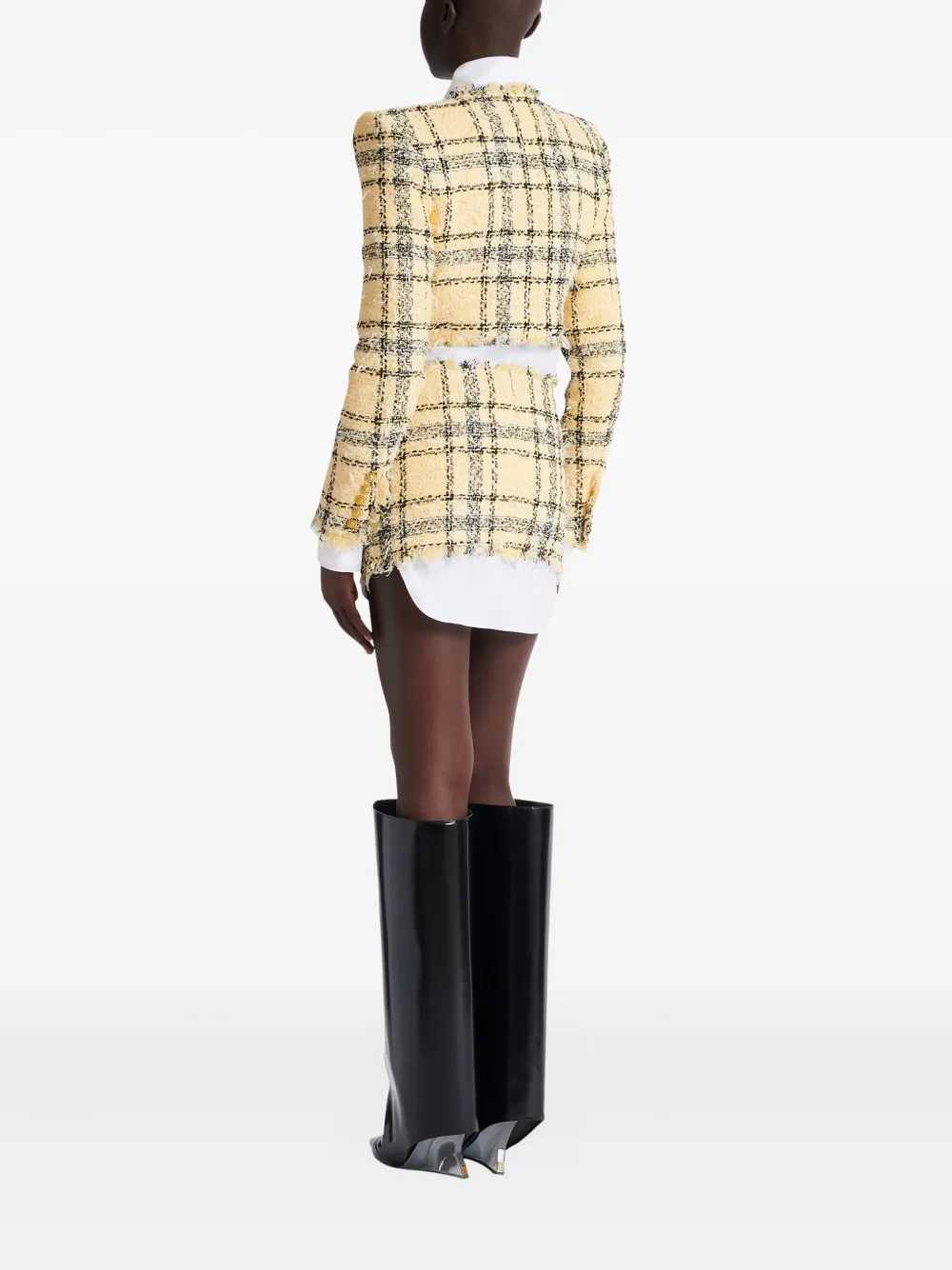 Balmain Women Tweed Skirt With Buttons BALMAIN