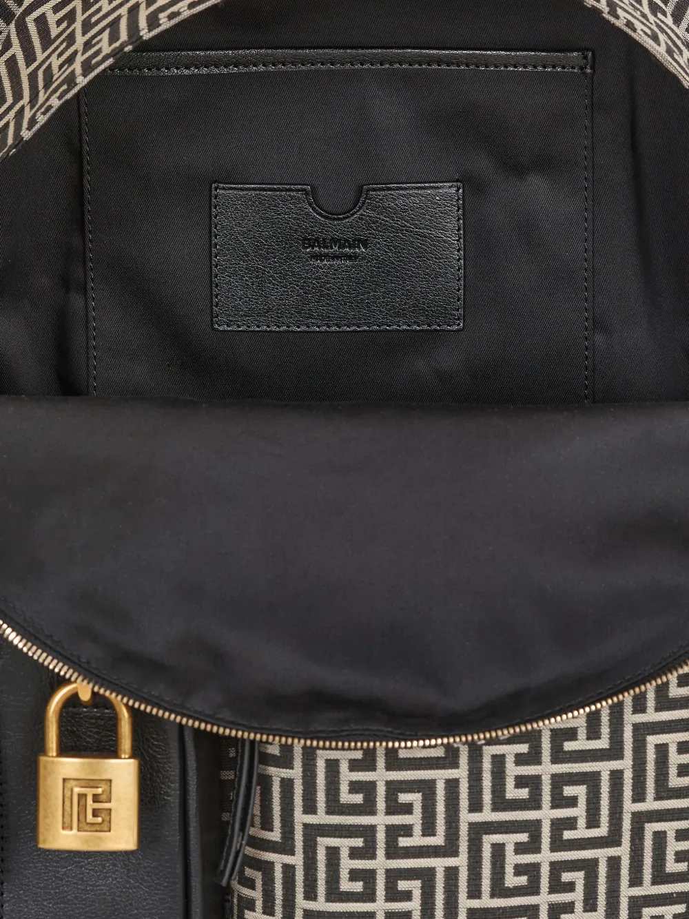 Balmain Men Pulse Backpack With Jacquard Monogram BALMAIN