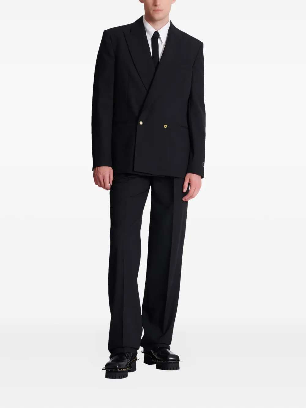 Balmain Men Double-Breasted Wool Blazer BALMAIN