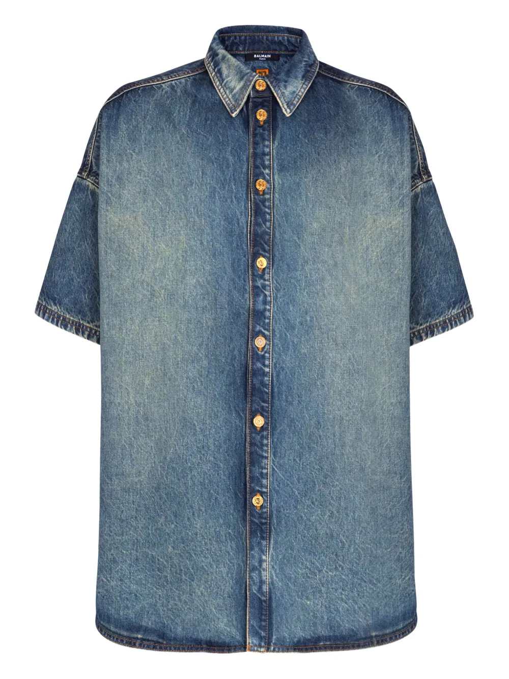 Balmain Men Short-Sleeved Button-Up Shirt BALMAIN