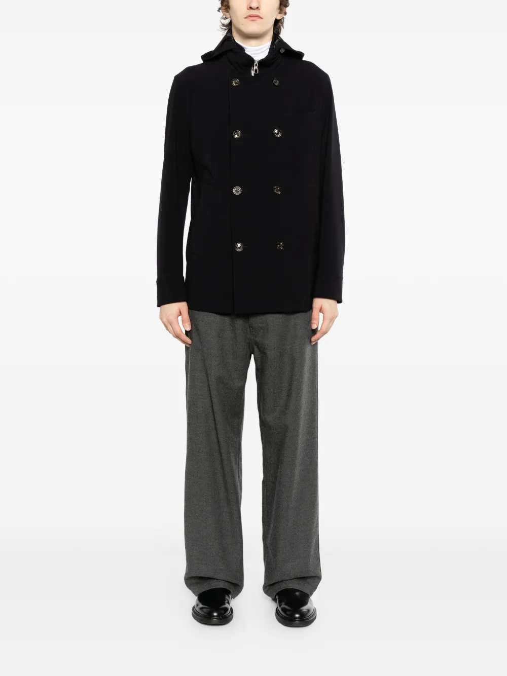 Montecore Men Double-Breasted Jacket With Hood MONTECORE