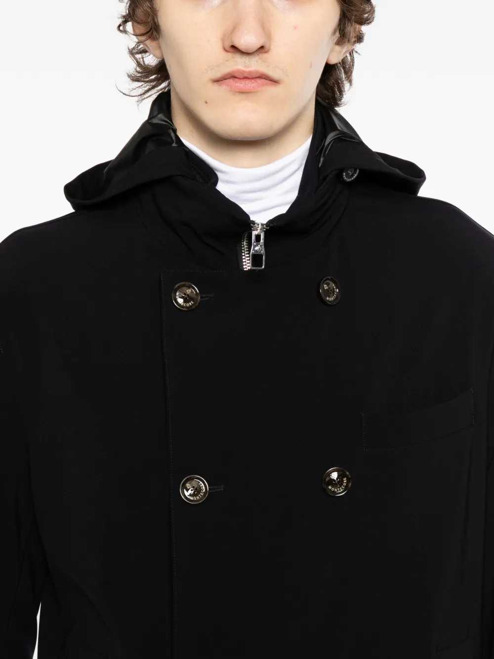 Montecore Men Double-Breasted Jacket With Hood MONTECORE
