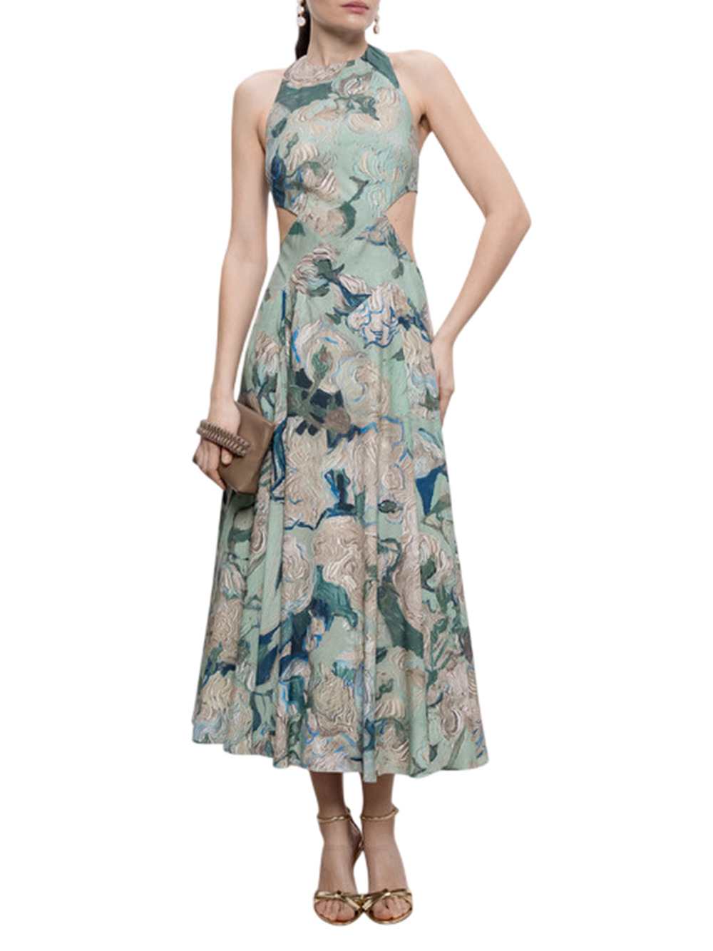Givenchy Women Green Printed Dress GIVENCHY