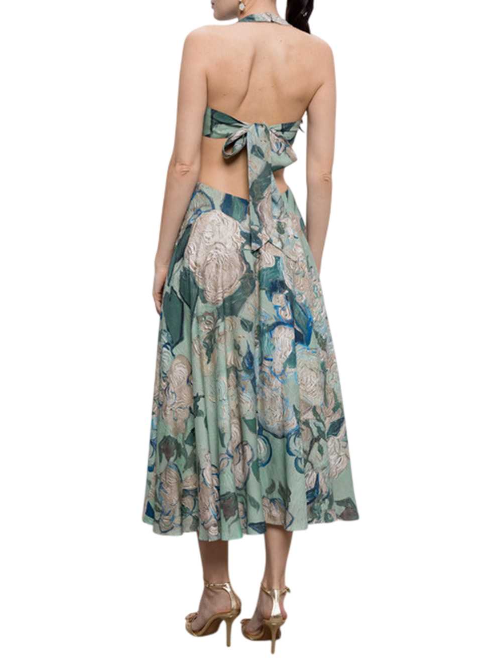 Givenchy Women Green Printed Dress GIVENCHY