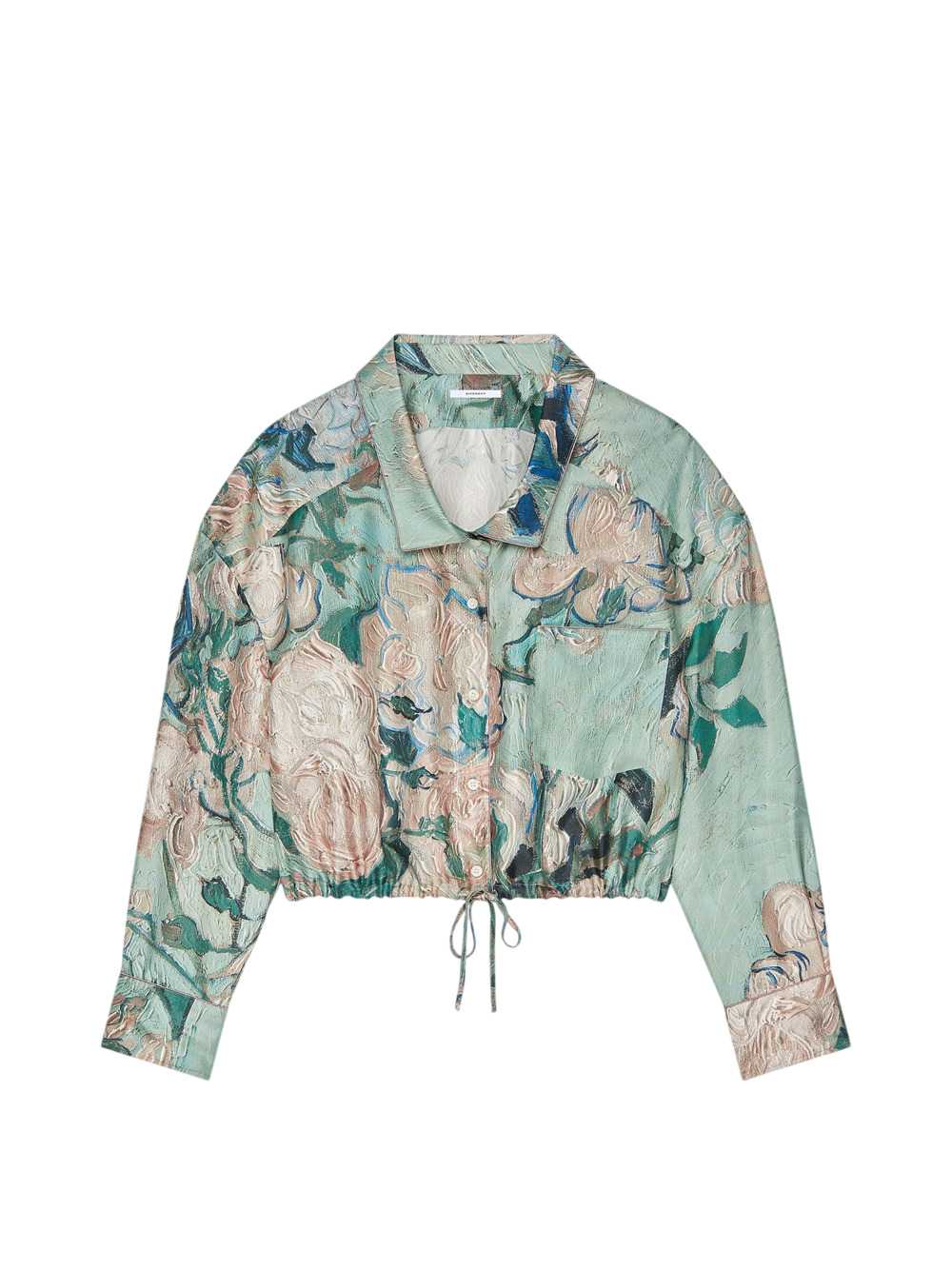 Givenchy Women Short Silk Shirt With Rose Print GIVENCHY