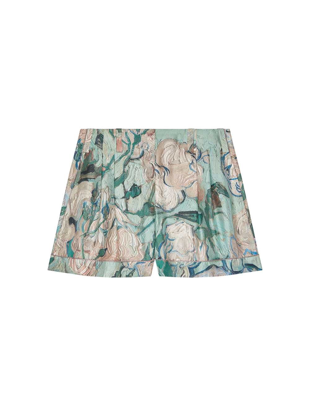 Givenchy Women Silk Shorts With Rose Print GIVENCHY