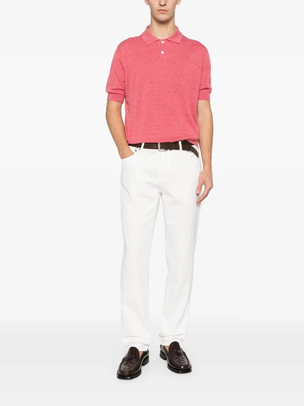 Brunello Cucinelli Men Short Sleeve Polo BRUNELLO CUCINELLI