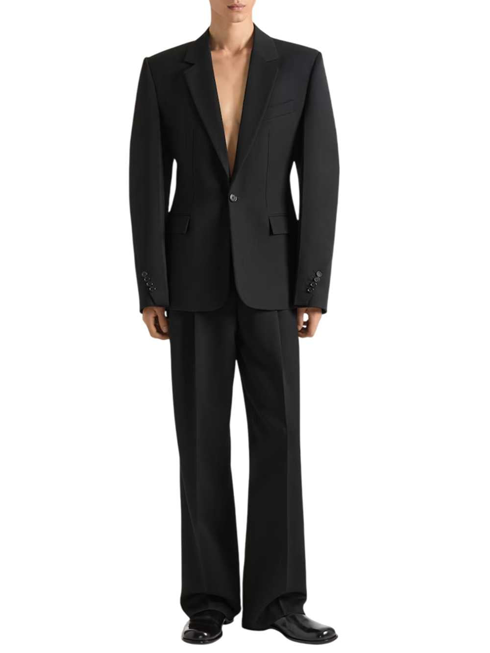 Givenchy Men Double-Pleated Trousers In Grain De Poudre Wool. GIVENCHY