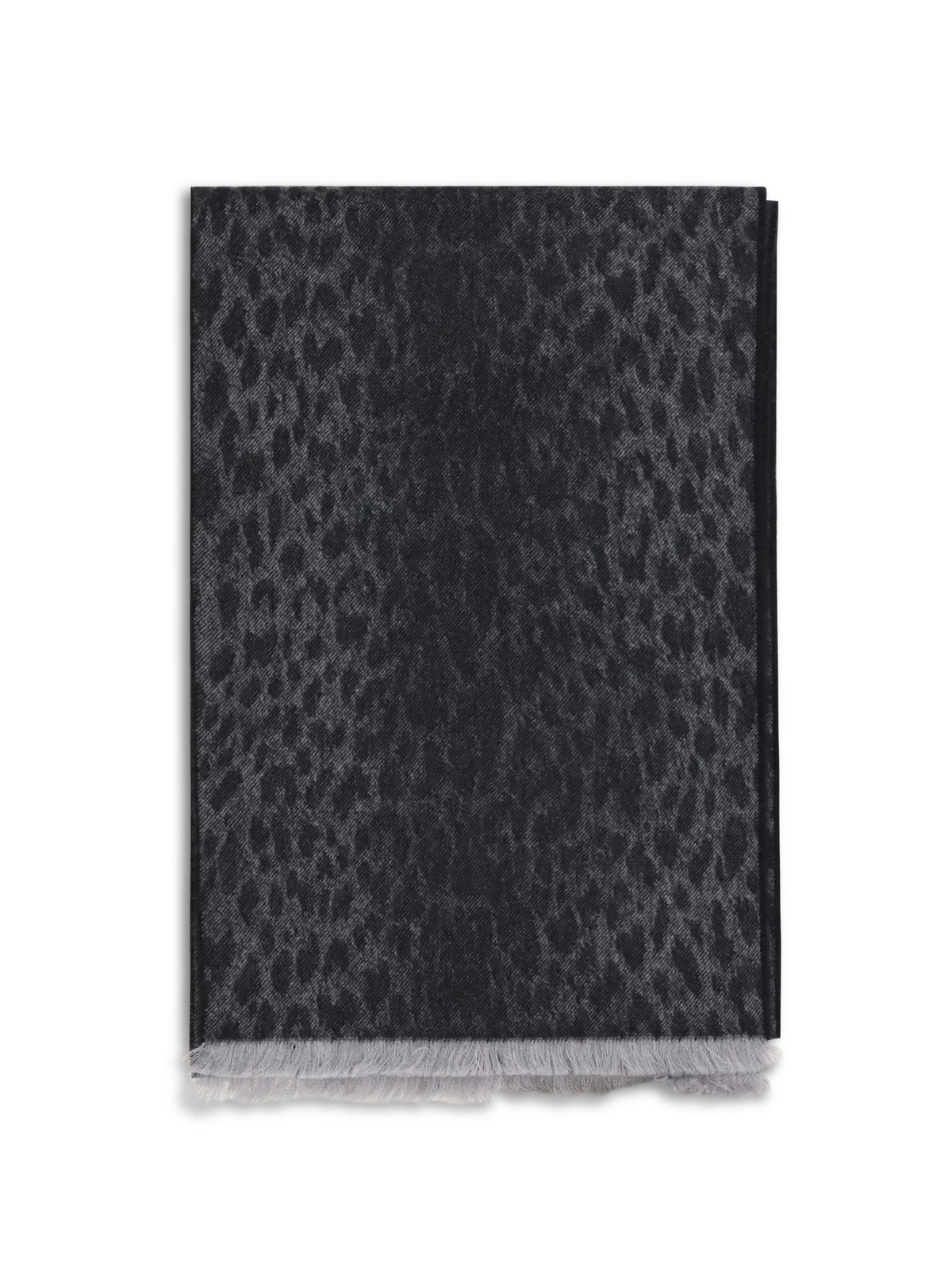 Gucci Women Leopard-Print Wool Scarf With Monogram GUCCI