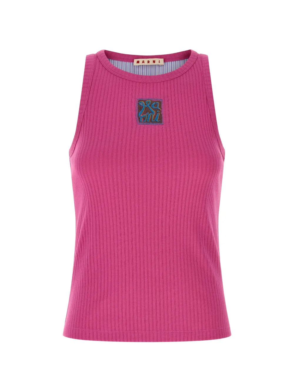 Marni Women Ribbed Tank Top With Applique MARNI