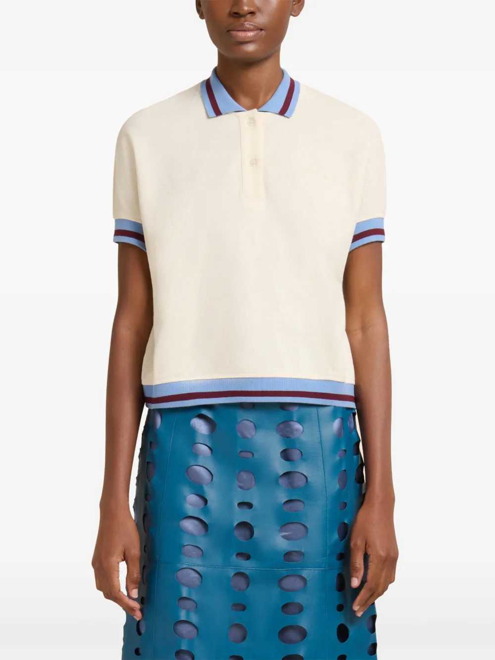 Marni Women Polo Shirt With Striped Detail MARNI
