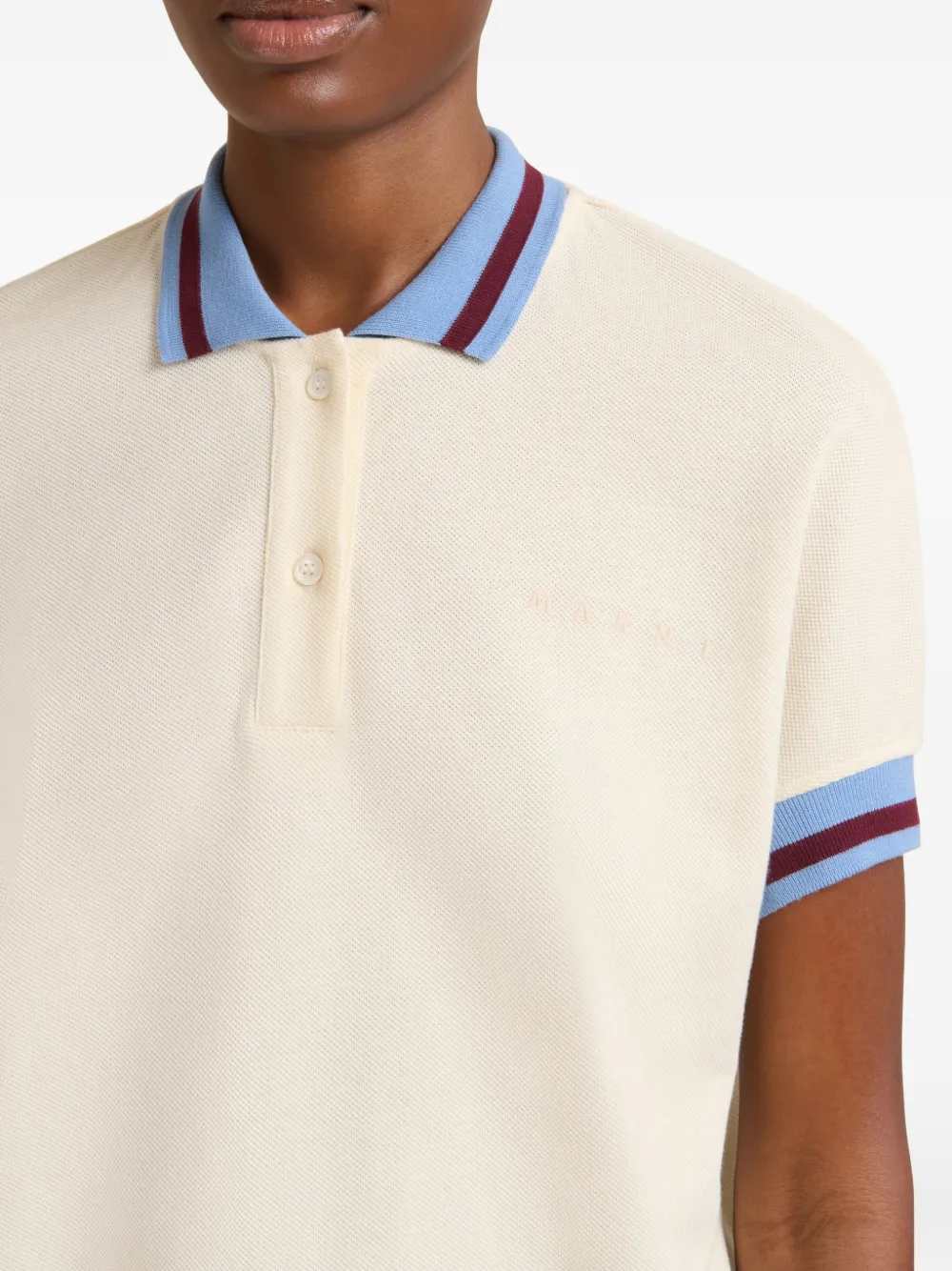 Marni Women Polo Shirt With Striped Detail MARNI