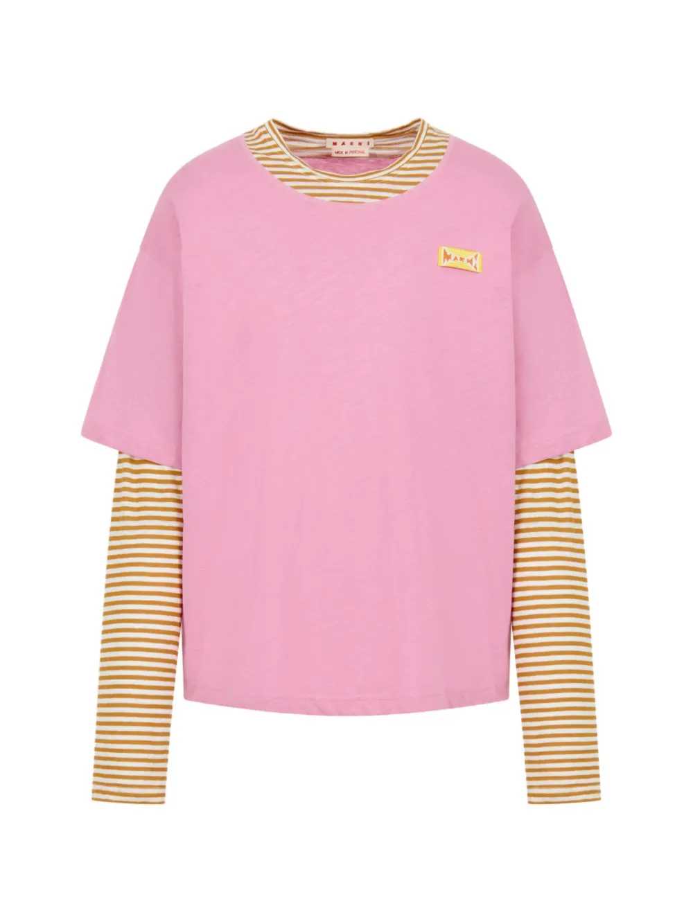Marni Men Striped Logo T-Shirt MARNI