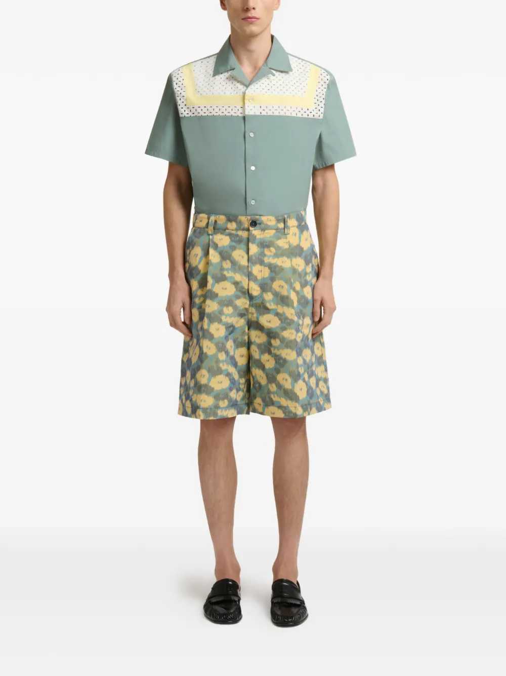 Marni Men Floral Pleated Shorts MARNI