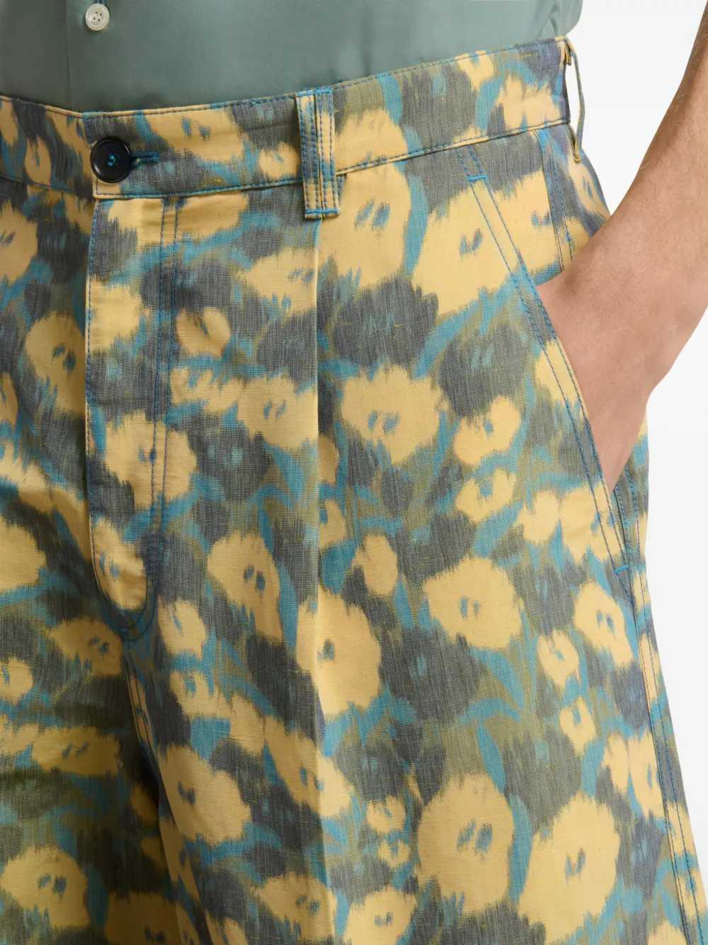 Marni Men Floral Pleated Shorts MARNI