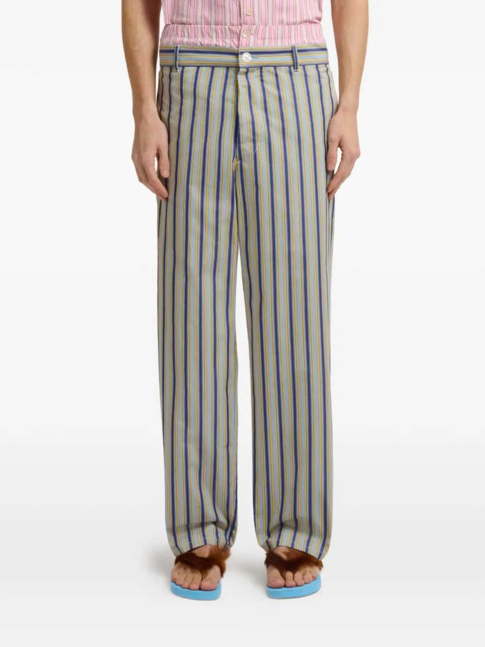 Marni Men Striped Wide-Leg Pants MARNI