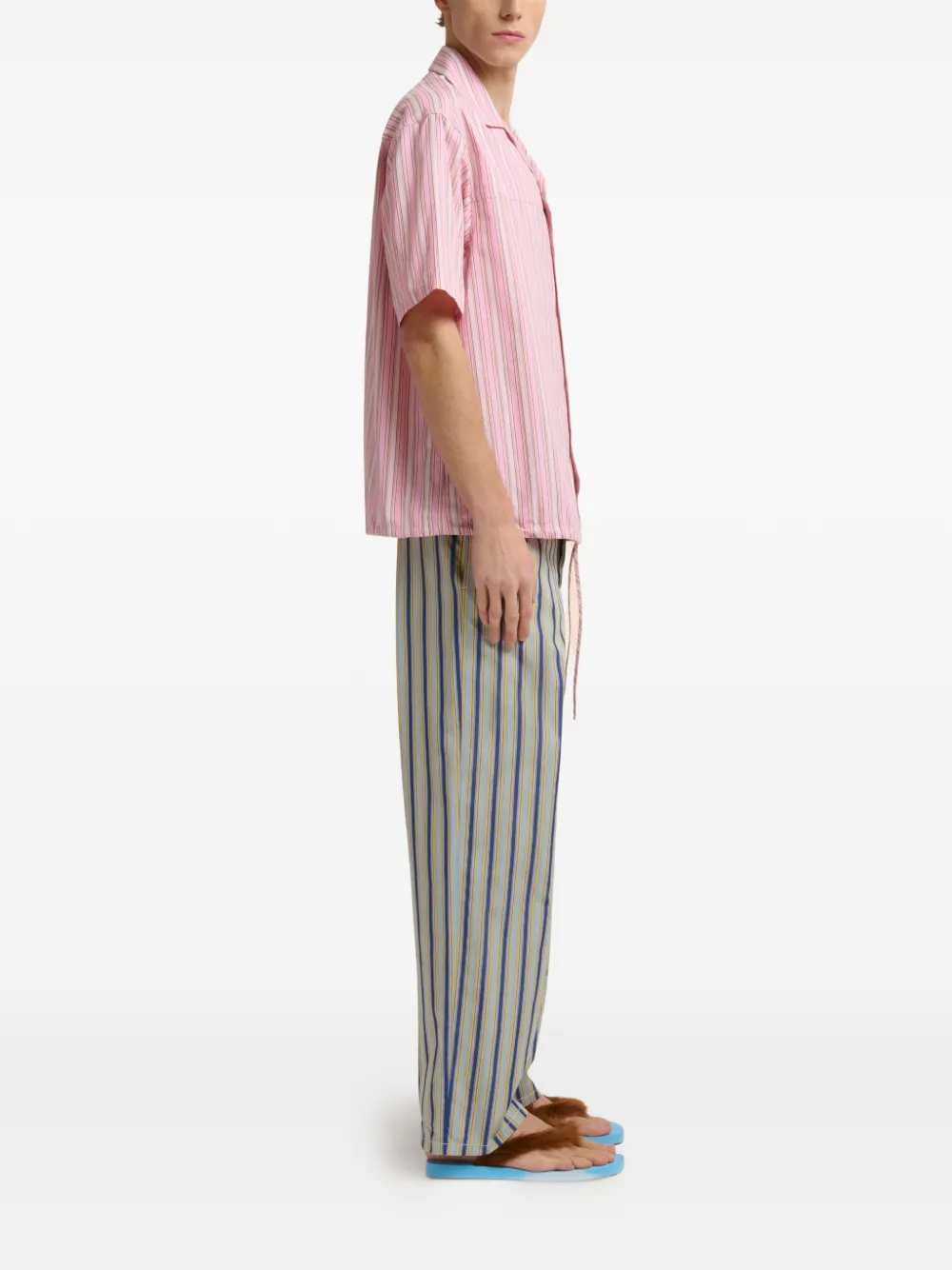 Marni Men Striped Wide-Leg Pants MARNI