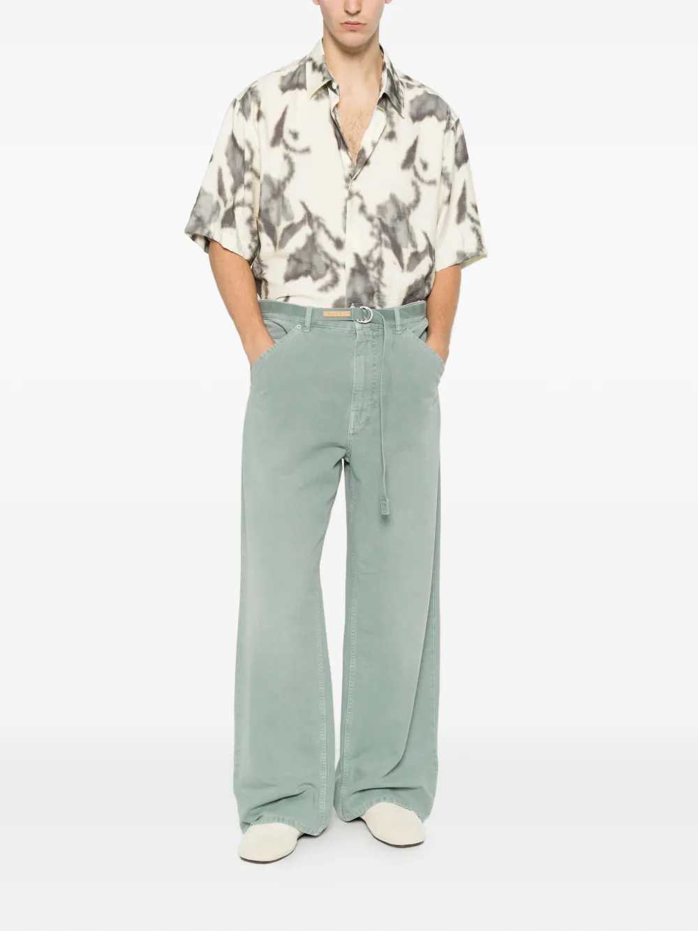 Marni Men Wide-Leg Trousers With Belt MARNI