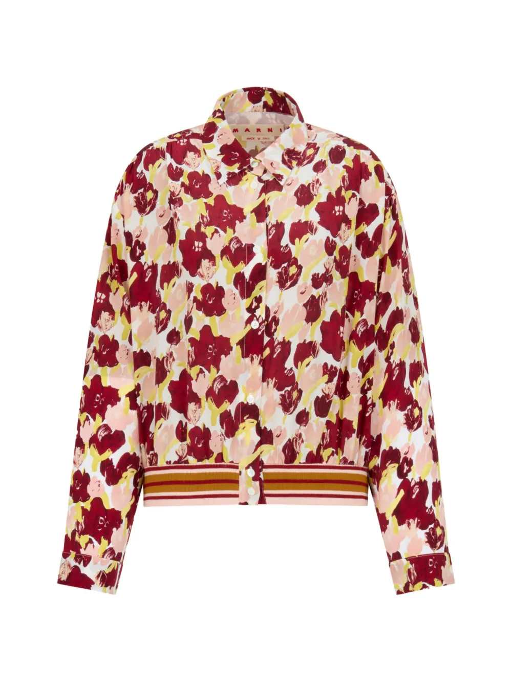 Marni Women Floral Striped Silk Shirt MARNI