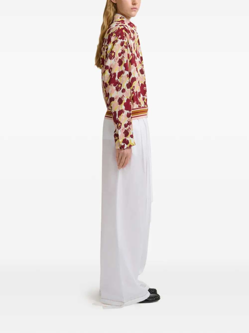 Marni Women Floral Striped Silk Shirt MARNI