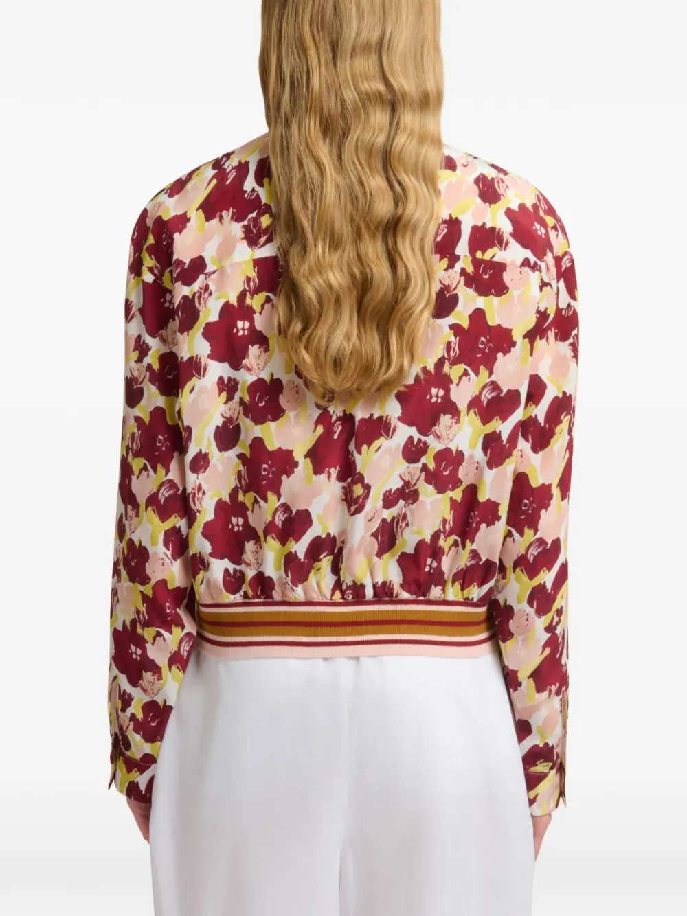Marni Women Floral Striped Silk Shirt MARNI