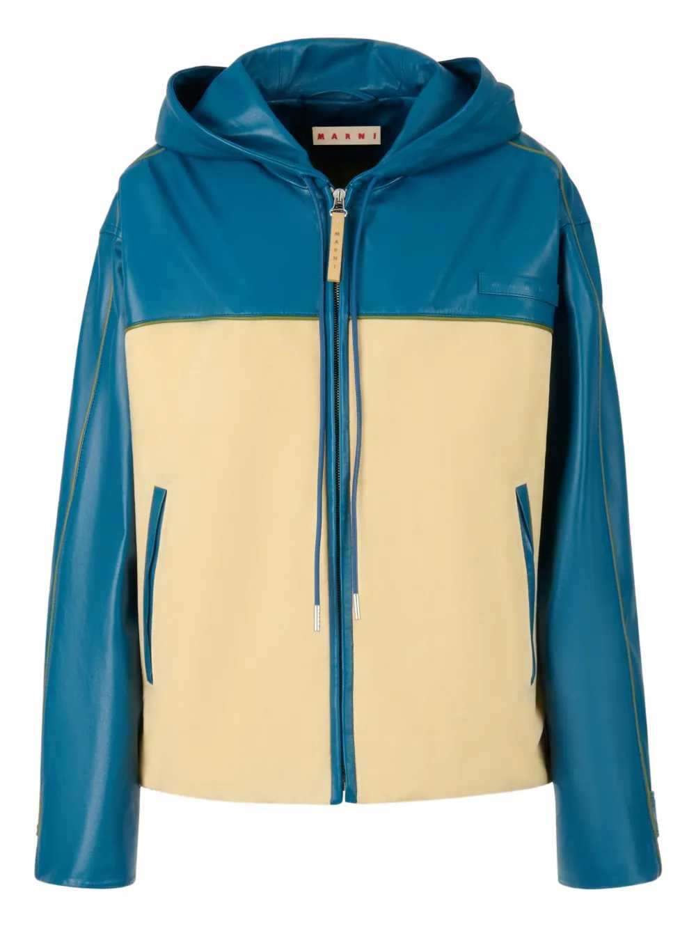 Marni Men Hooded Leather Jacket MARNI